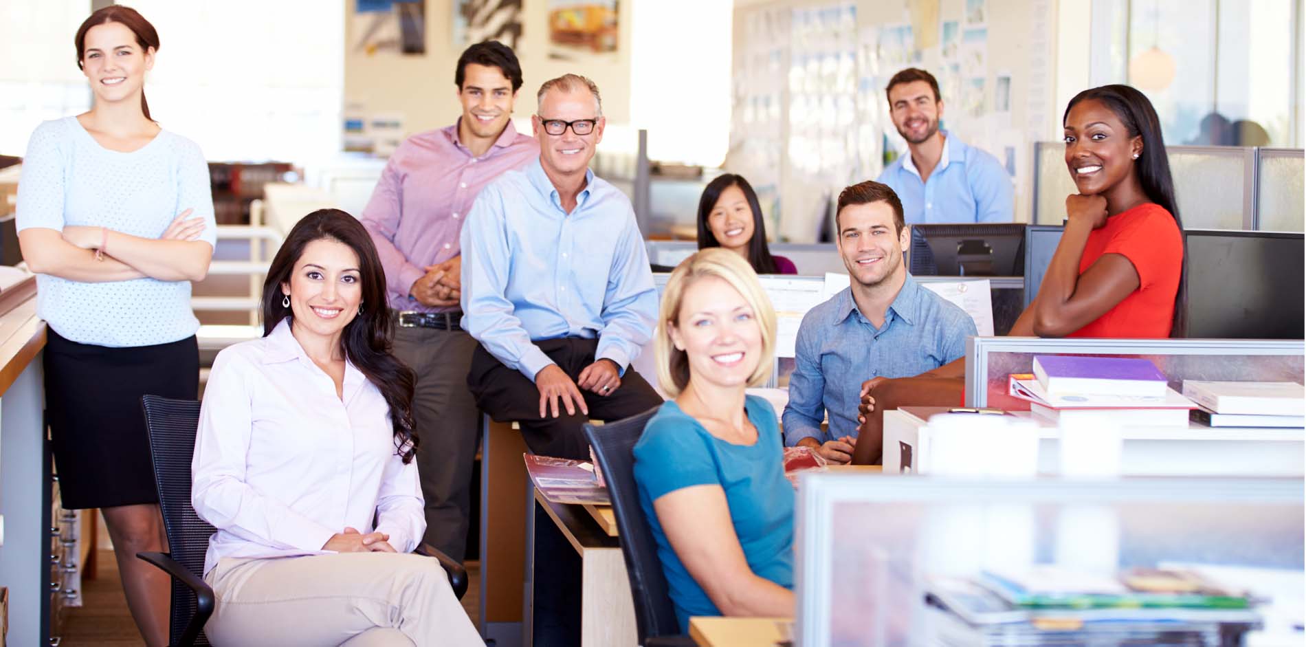 Group of business people sitting together
