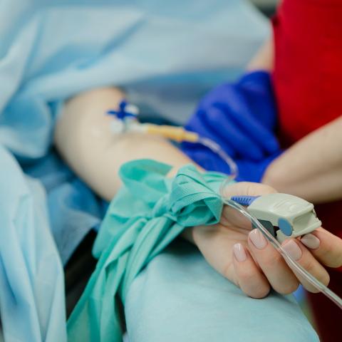 Patient in Hospital Bed